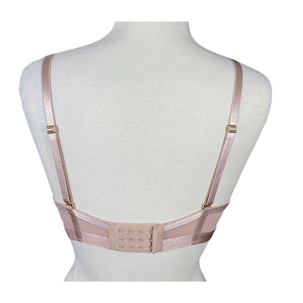 Soma LIghtest Lift Pink Blush Mesh Plunge Underwire Bra 36DD Adjustable Straps - Picture 5 of 5